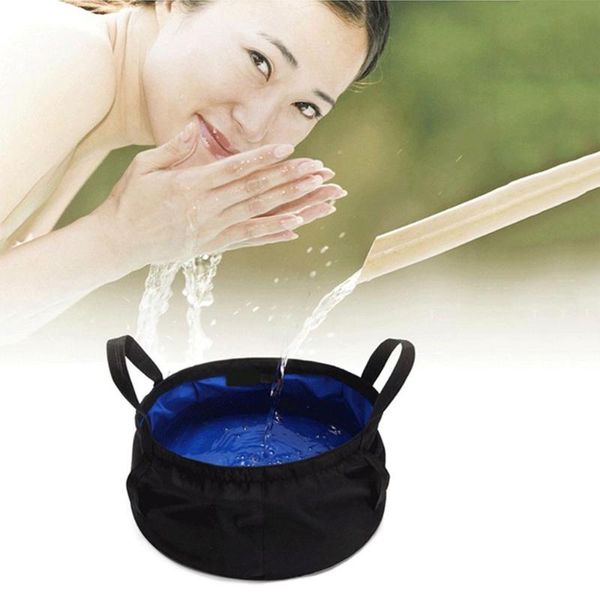 

outdoor bags portable travel foldable folding camping washbasin basin bucket bowl sink washing bag water