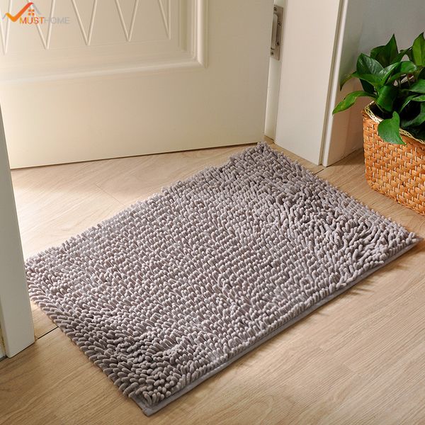 

40*60cm soft microfiber shag bath mat/rug for bathroom vanity bathtub/shower dorm room