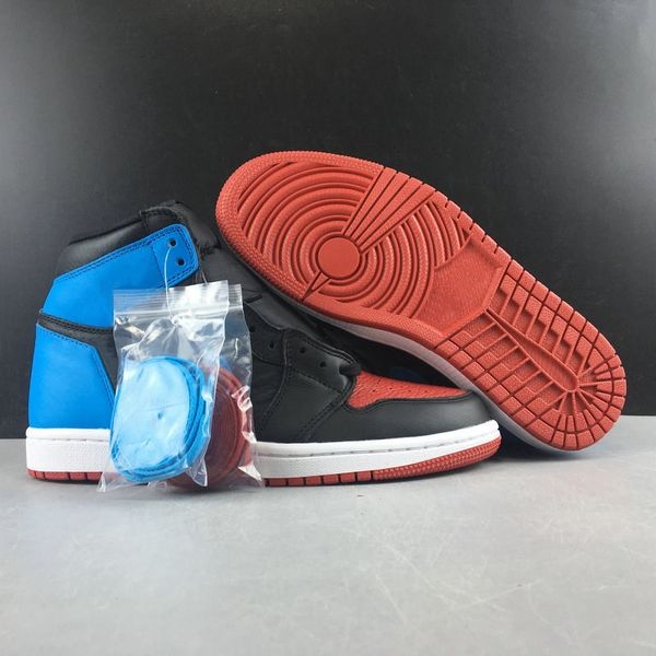 

1 high og unc to chicago basketball designer shoes black dark powder blue gym red fashion sport sneakers ship with box