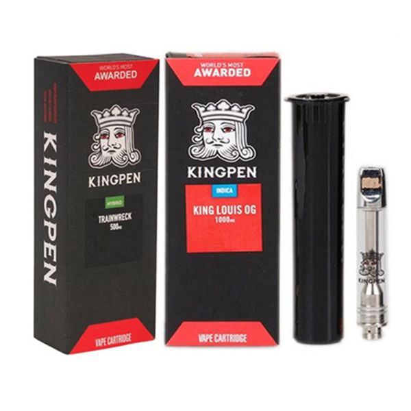 

Kingpen Carts King pen Vape Cartridge 1.0ml 0.5ml Ceramic Coil With Kingpen Packaging And Newest flavor Stickers For Thick Oil