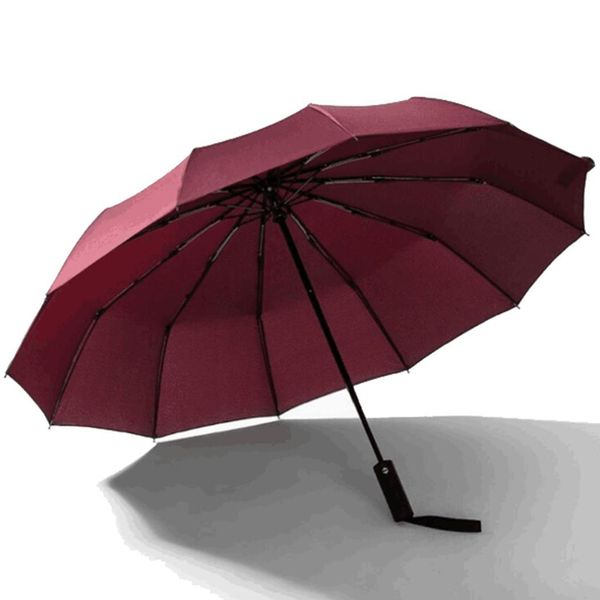 

triple folding automatic umbrellas uv protection rubber automatic windbreaker umbrellas 12 bones