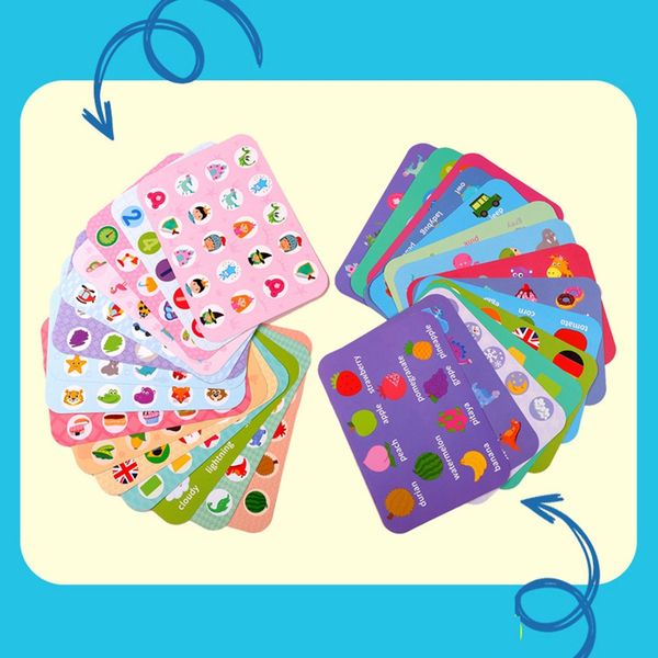 

kids english wooden memory match animal number flag game children early educational 3d puzzles family party casual game puzzle