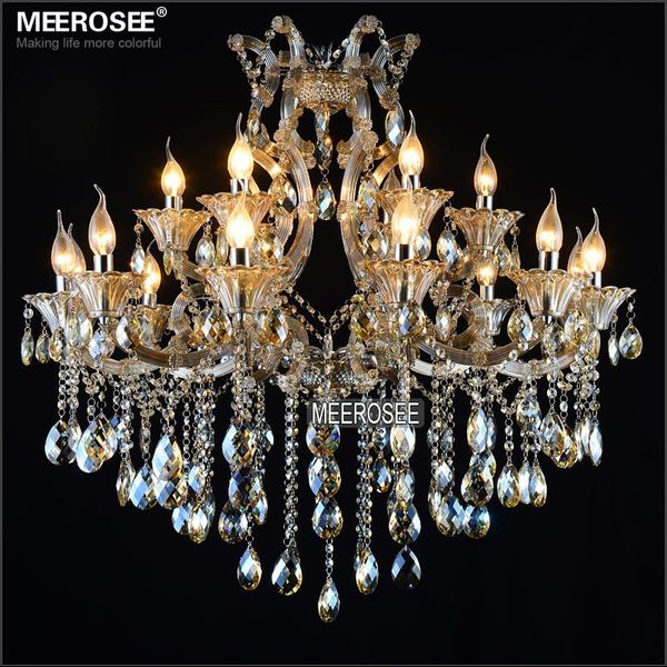 

maria theresa crystal chandelier lighting cognac led crystal lustre 18 light modern pendant lamp for lobby stair hallway project md2225
