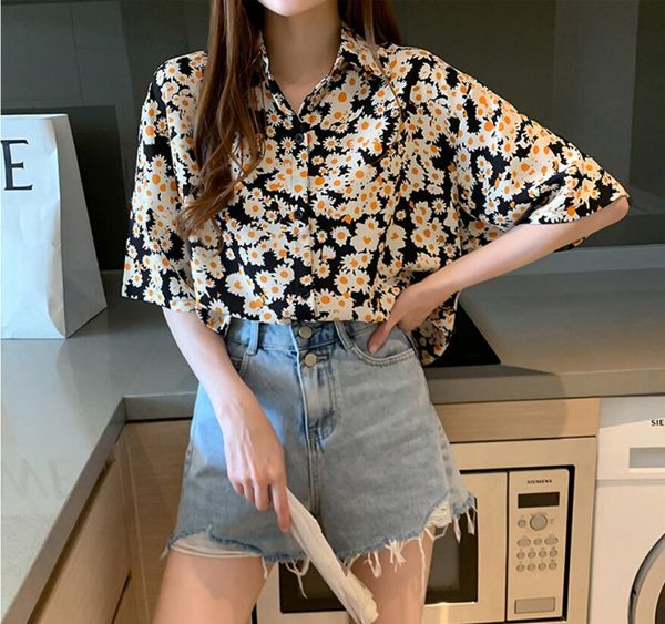 

2020 new pb4246 pring new women blouses fresh style loose women polka dot print blouse cotton casual long sleeve shirts lady, White