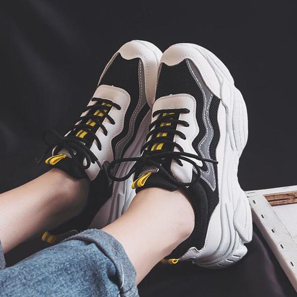 

2020 fashion casual shoes platform triple white sneaker combination shoes mens fashion skateboarding sneakers size 39-44, Black