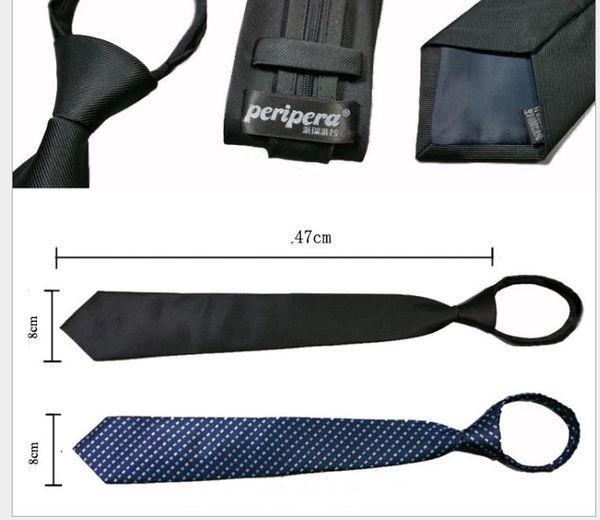 

2019 zipper tie men's easy pull tie lazy man easily pull 8cm, Blue;purple