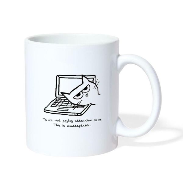 

angry cat turn off computer coffee/tea mug- 11 oz coffee mugs - inspirational gifts and sarcasm,dropshipping