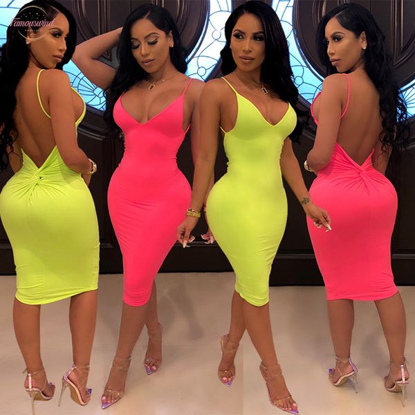 

strap basic party neon club green dress for women vestidos casual solid sleeveless bodycon dress summer 2020 pink dresses, Black;gray