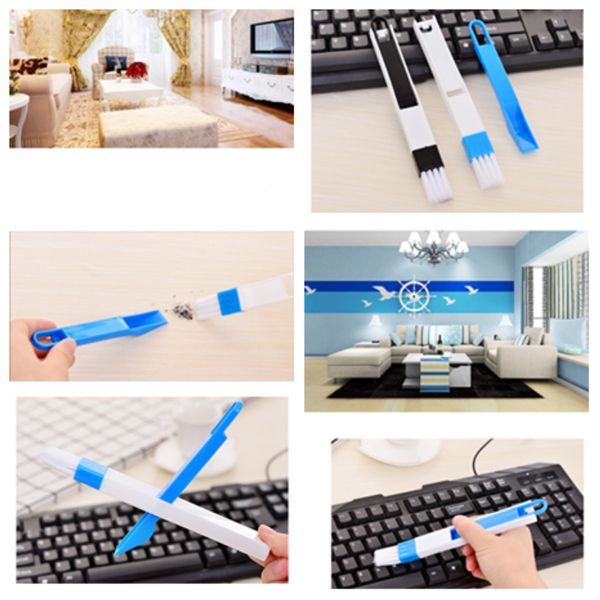 

multi-function 2-in-1 window groove cleaning brushes window gap door keyboard cleaning brush cleaner with dustpan clean tool t2i5189