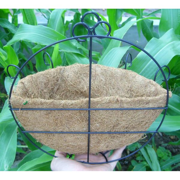 

coconut half round flowerpot hanging pots window rattan decorative