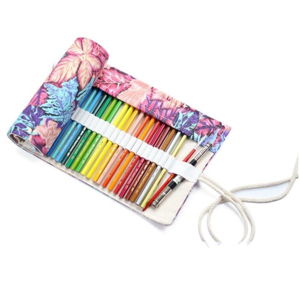 

multipurpose 72 slots travel drawing coloring pencil roll organizer for artist, pencils pouch case hold for 72 colored pencils