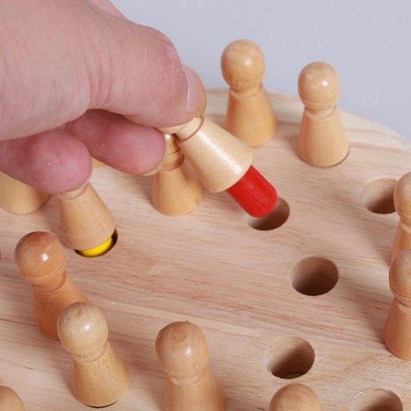 

kids party game wooden memory match stick chess game fun block board game educational color cognitive ability toys