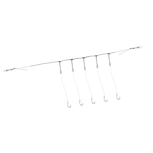 

sea fishing rigs, saltwater string hooks barbed, with safety snap swivel