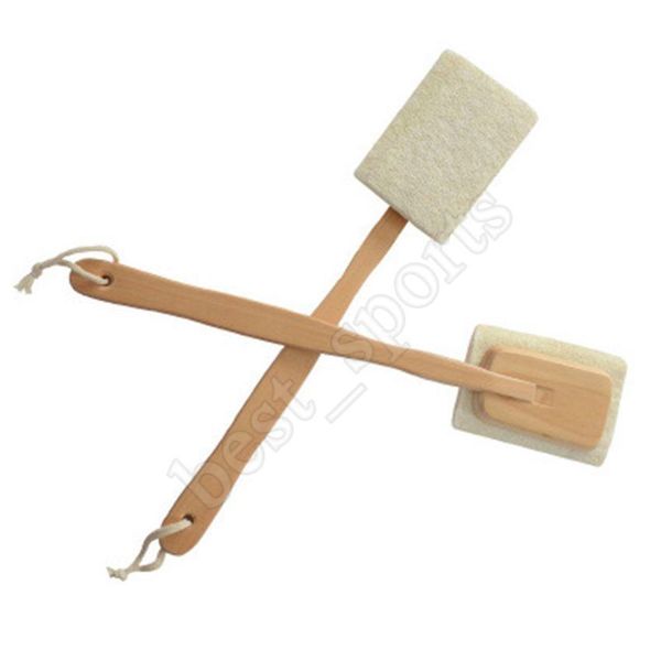 

natural loofah brush exfoliating dead skin body scrubber bath brush with long detachable wooden handle back brush zza1384