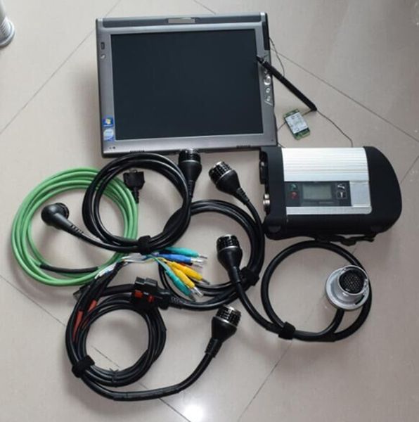 

автомобильный инструмент для ремонта диагностика mb star c4 sd connect c4 компактного + 480gb ssd программного обеспечения в le1700 ноутбуке