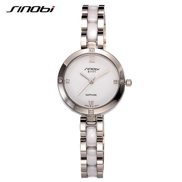

sinobi elegant lady dress watch women brand luxury quartz watch ladies bracelet watches female clock 2019 relogio feminino #1171 t200420, Slivery;brown