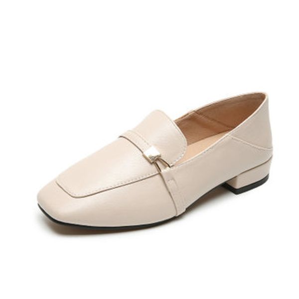 

2020 summer new large size fashion square mouth single shoes, Black