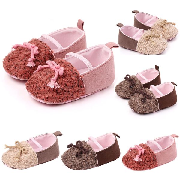 

fashion baby girls shoes comfortable soft mixed muti color solid bowknot fashion flat first walkers kid baby grace shoes, Black