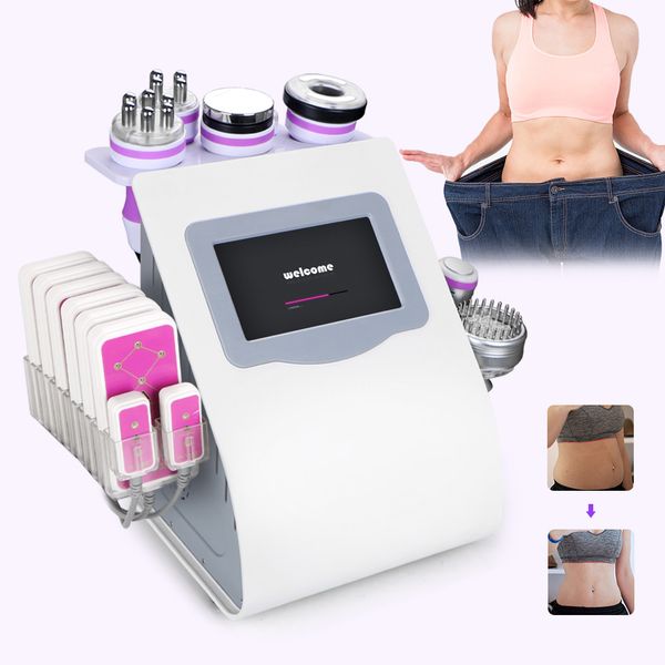 

touch screen 9 in 1 new cavitation radio frequency vacuum lipolaser slimming equipment skin tighten cellulite removal weight loss bio pn