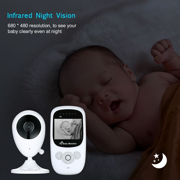 

2019 wireless lcd audio video baby sleeping monitor radio nanny music two-way talkback 2.4in baby camera baby walkie talkie