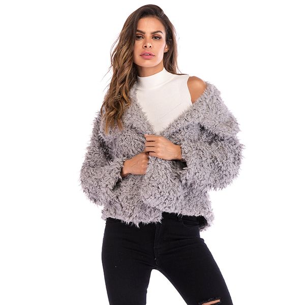 

new winter fashion turtleneck furry overcoat, Black