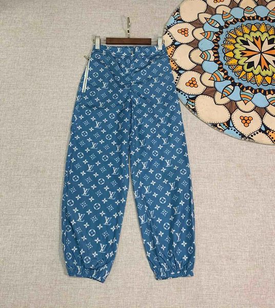 

0305 new summer ladies sunscreen pants womens trousers pants digital printing casual polyester, Black;white