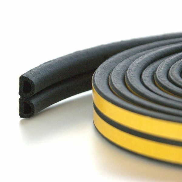 

5m draught excluder self adhesive rubber door window seal strip roll foam