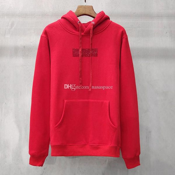 

famous brand mens designer hoodies box logo men women hooded hoodies solid color retro long sleeves hoodies sweatshirts, Black