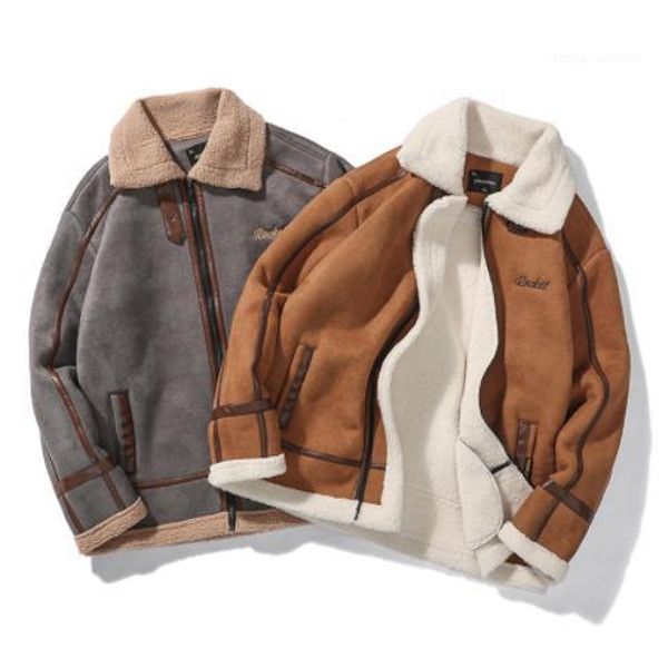 

clothing fashion style casual apparel mens autumn designer faux fur lapel neck long sleeve zipper homme, Black