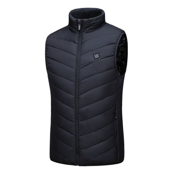 

outdoor t-shirts winter usb charge intelligence constant temperature heating warm vest polyester fabric men hiking camping climbing, Gray;blue