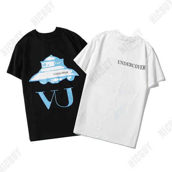 

summer italy designer luxury mens clothing t-shirt undercover letter color short sleeve print tshirt tee casual t shirt, White;black