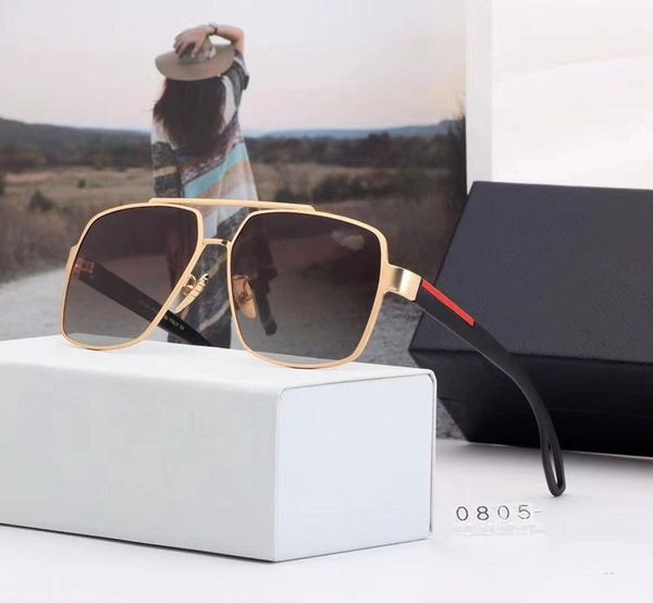 

p0805 designer sunglasses for men fashion sunglasses square frame eye glasses coating lens carbon fiber summer style, White;black