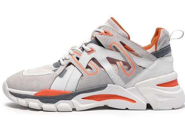 

2020 новые мужчины мужская повседневная обувь белый серый желтый цвет спортивные случайные кроссовки размер 40 до 45, Black