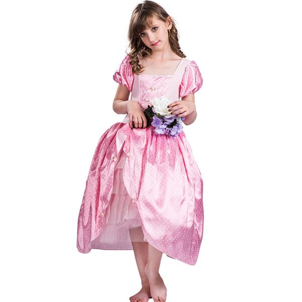 

theme costume lovely deluxe rose pink princess girls fancy dress, Black;red