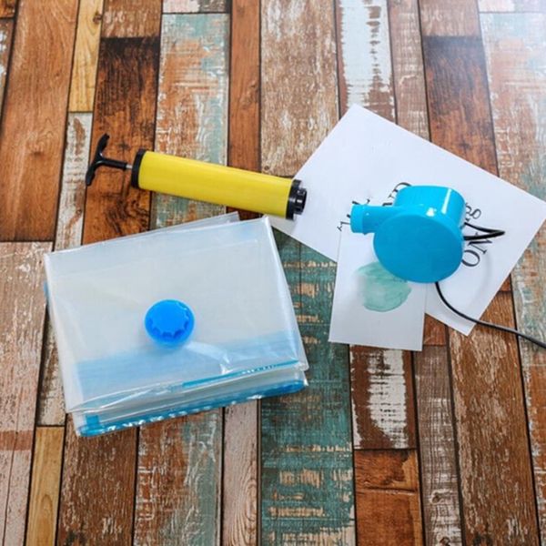 

5pcs/set vacuum storage bag for clothes quilt w/ valve sealer foldable compressed organizer space saver packet seladora a vacuo