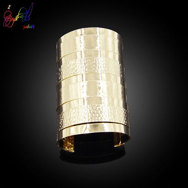 

yulaili fashion golden patterned bangle opening cuff barcelet jewelry gift wholesale accessories bijoux ing, Golden;silver