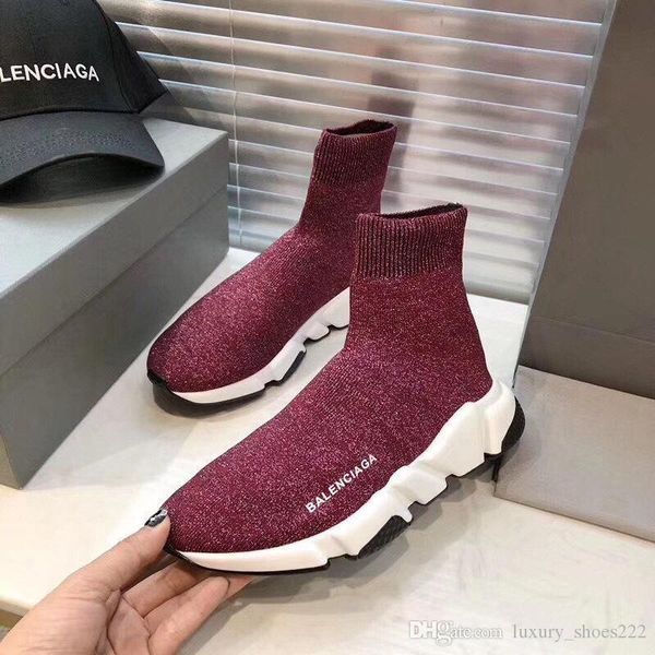 

r luxury casual shoes, fashion oreo powder knitted stretch socks boots speed clear sole casual sneaker
