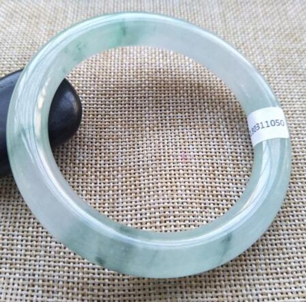 

58-60 мм сертифицированный 100% натуральный лавандовый жадеит браслет jade браслет (доставка сертификата, Golden;silver