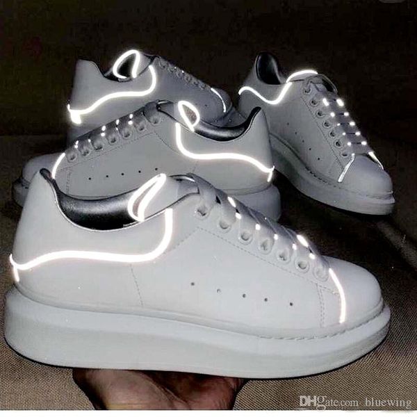 

r shoes grey shine platform shoes mens trainers white leather flat casual party wedding shoes suede sports sneakers us 11, Black