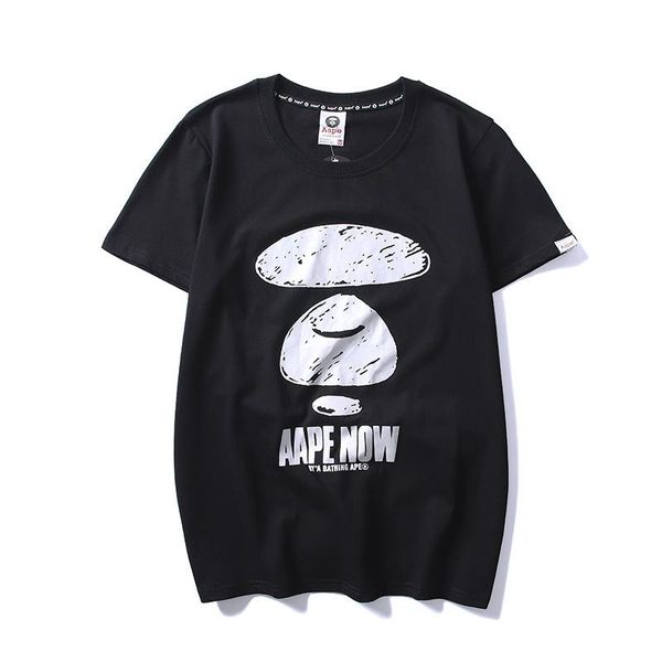 

men's luxury t shirt designer short sleeve new trend cotton print black hip hop couple fashion casual half sleeve, White;black