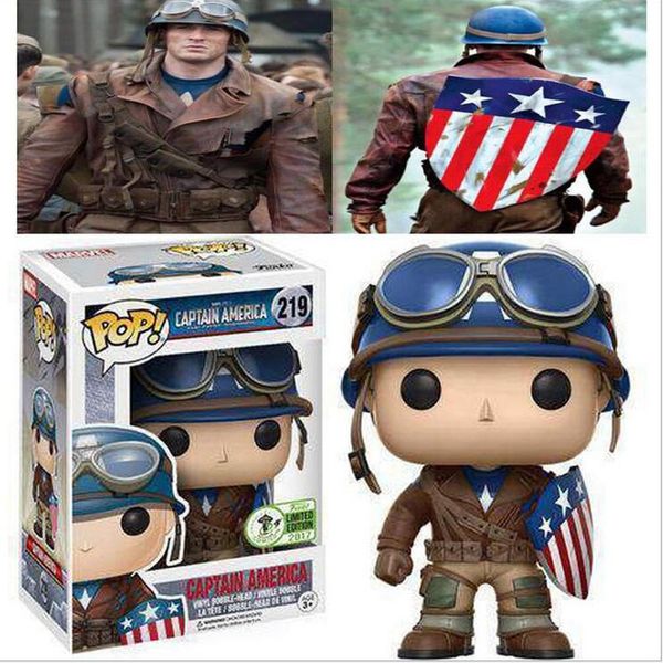

retail or wholesale funko pop captain america #219 marvel avengers collectible figure toy exclusive gift for kids