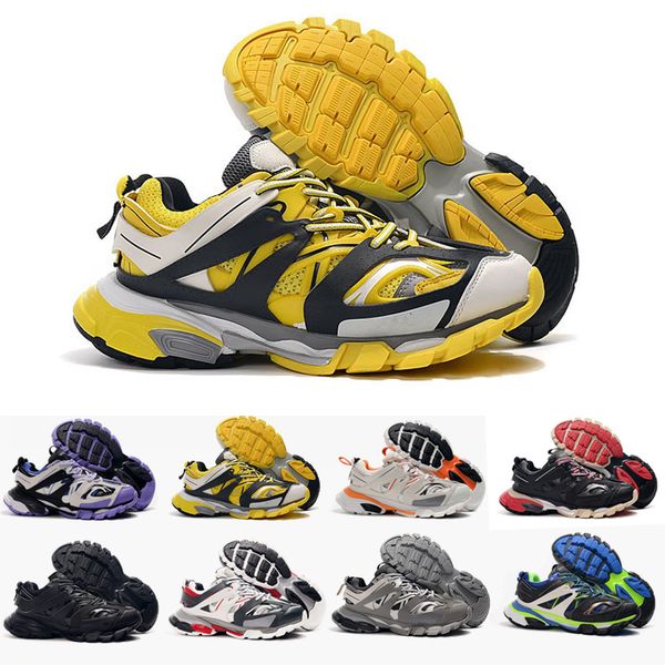 

track release 3.0 tess s paris triple s sneakers clear sole mens designer shoes for women men sneakers trainers baskets 3, Black