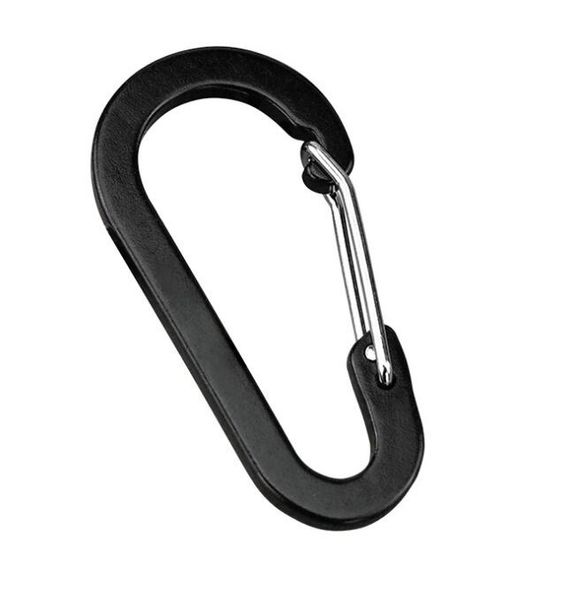 Edelstahl-Karabiner, langlebiger Haken, Kletterclip, Haken aus Aluminiumlegierung, Camping-Drahtfeder-Karabiner, Haken für Outdoor-Reisen, Wanderungen, Hängewerkzeug