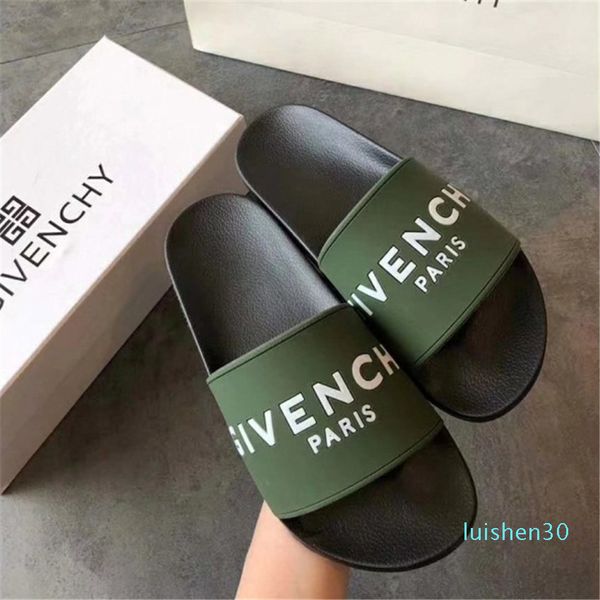 

designer rubber slides sandals slipper soft bottoms jvenci flip flops women striped beach causal slipper with box us5-11 l30, Black