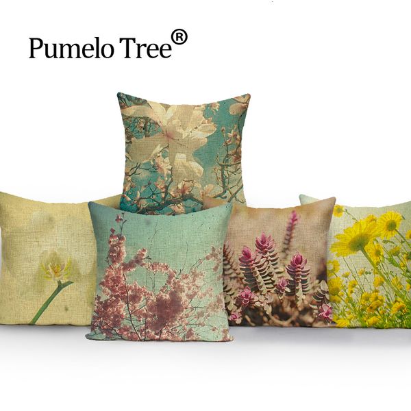 

sunflower pillow colorful supply tropical plants flamingo butterfly printing linen pillow cushion for home decor ing