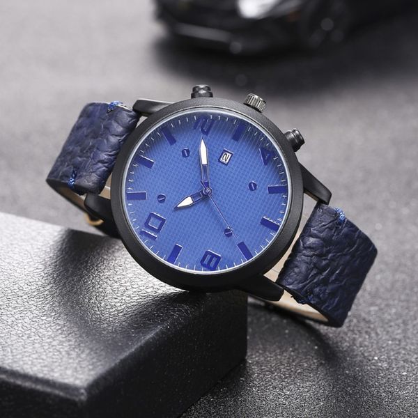 

men sport casual watches men's digital clock man men's single calendar casual belt watch rivet business quartz watch, Slivery;brown