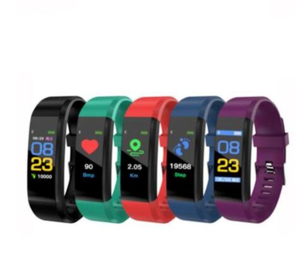 

New 115 plu color creen bracelet mart wri tband port heart rate blood pre ure monitor waterproof activity tracker watch