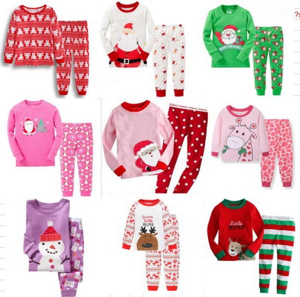 

dhl 50set winter children christmas cotton nightwear suit cartoon 2-7y kids comfortable pajama sets wear, Blue;red