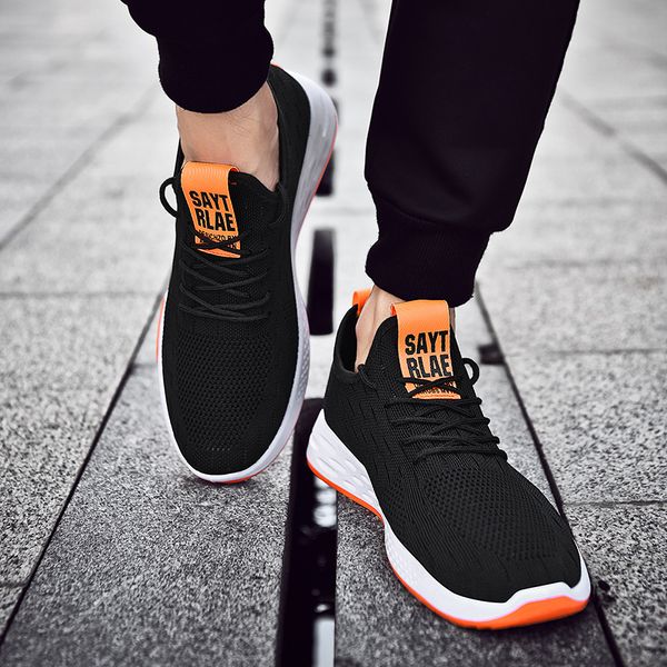 

breathable men mens on walking sapato verano breathable sports negras athletic running causal deporte spring slip casual for de, Black