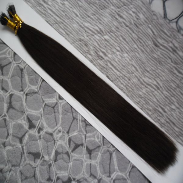 Cabelo virgem brasileiro 100 s reta Micro Contas Nenhum Remy Nano Anel de Extensões de Cabelo Humano 100g